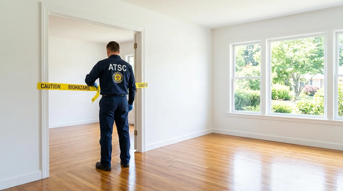 Certified biohazard cleanup crew performing Decomposition Cleanup in Carrollwood